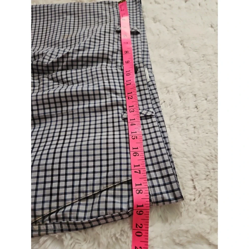 Adidas Men's Golf Shorts Size 35 Grey Blue Plaid Performance Shorts